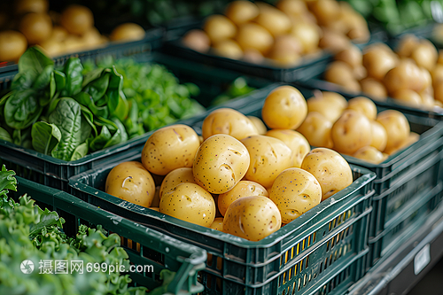 生機勃勃的蔬菜展示 新鮮蔬菜零售的魅力